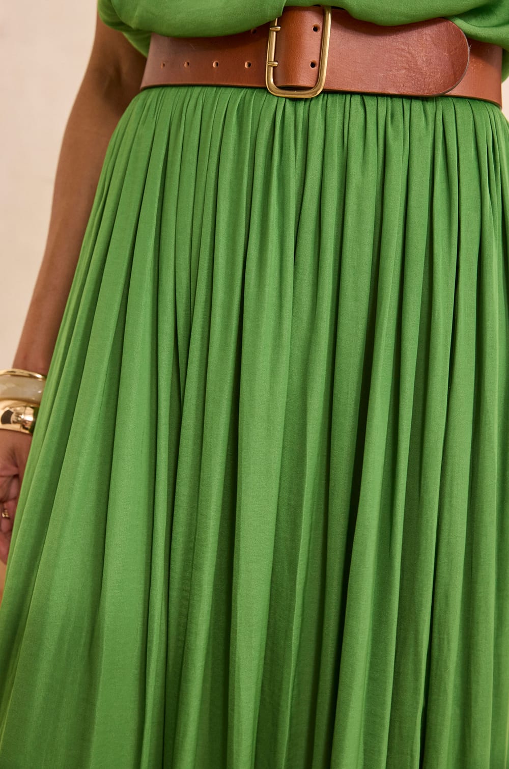 Juliana satin long skirt;${refinementColor}