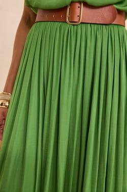 Juliana satin long skirt;${refinementColor}