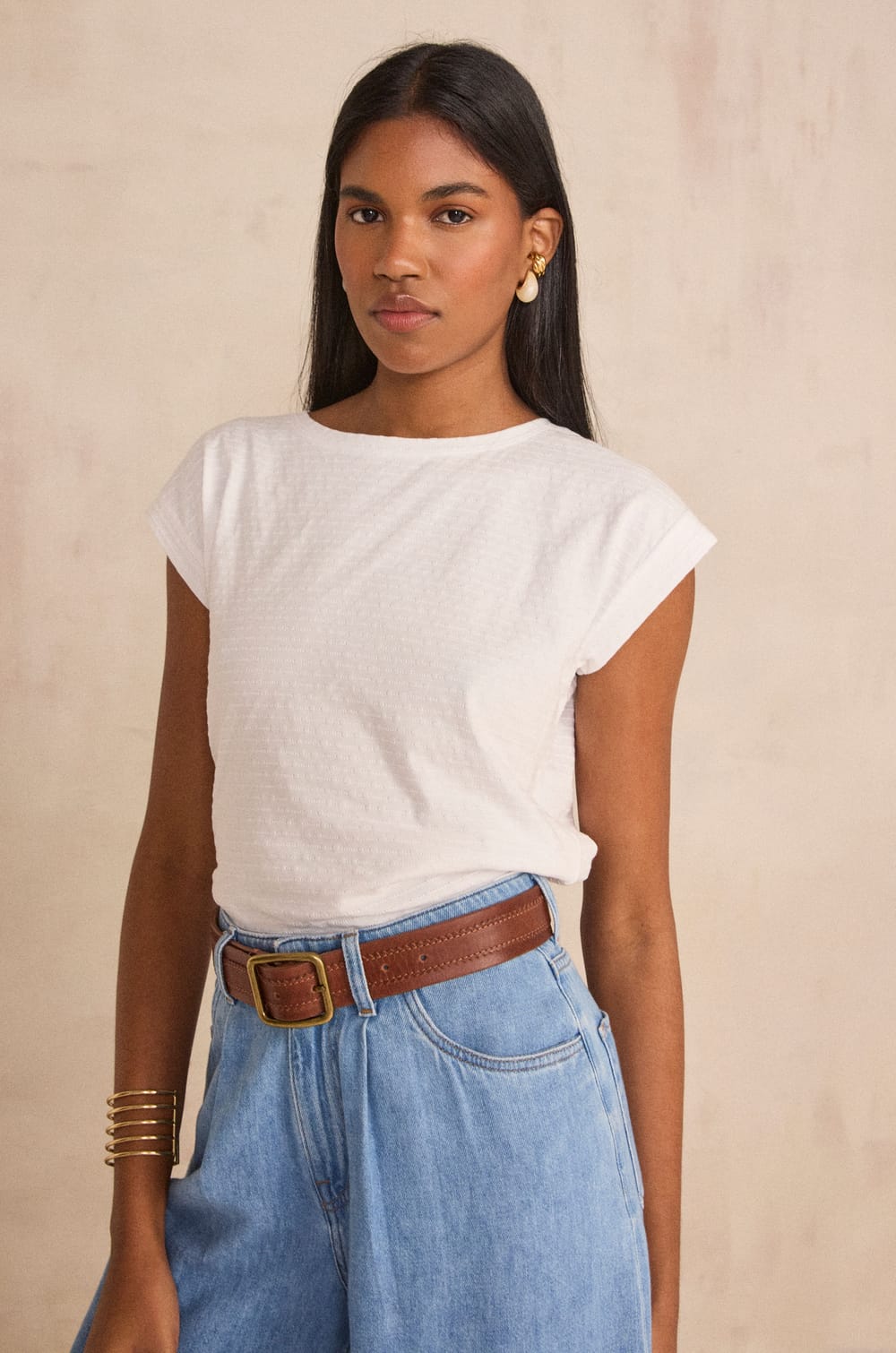 T-shirt &agrave; manches courtes en coton LIAM;${refinementColor}