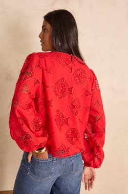 Blouse PALMA en coton;${refinementColor}