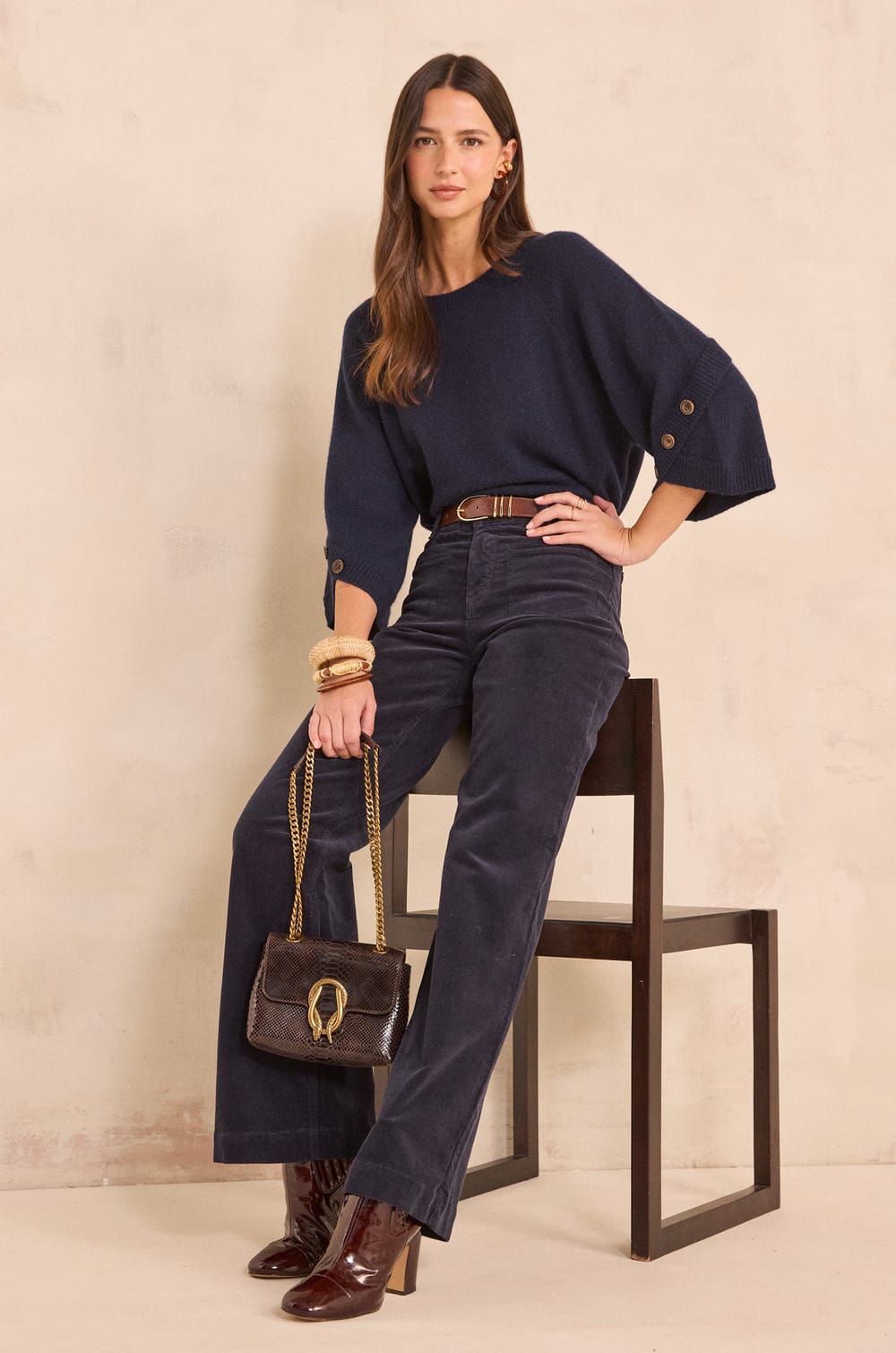 Weite Baumwollmischhose REBECCA;${refinementColor}