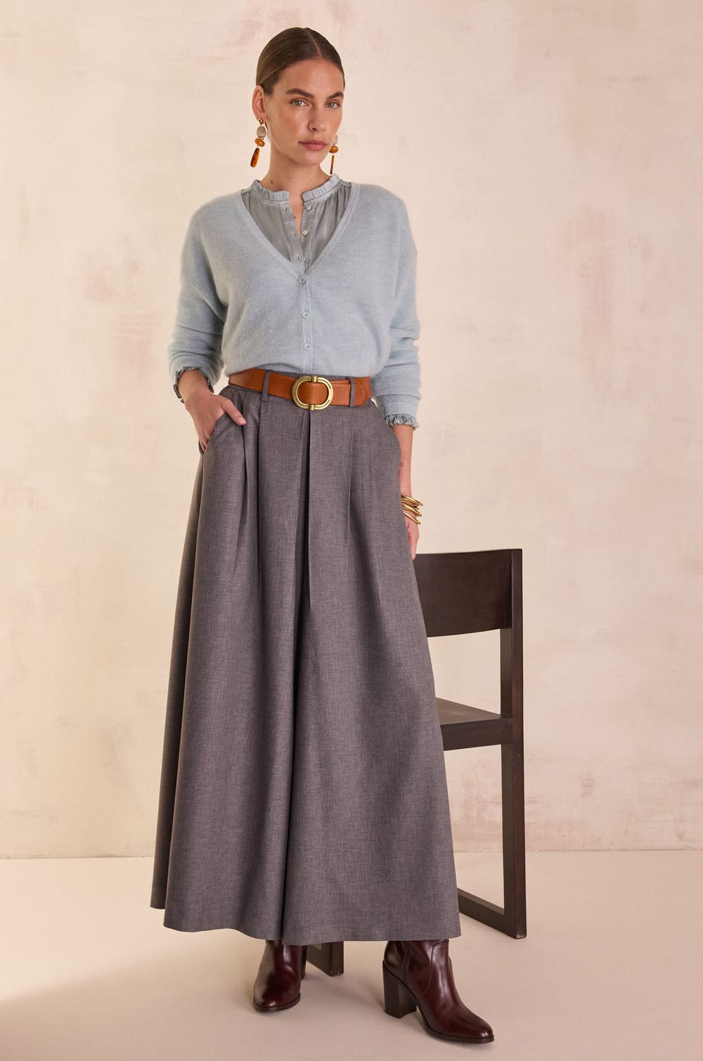 TATIANA wide-leg trousers;${refinementColor}