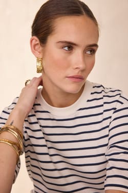 Short-sleeved T-shirt in 100% cotton LISETTE;${refinementColor}