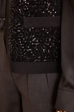 Gilet sans manches &agrave; sequins BECKA;${refinementColor}