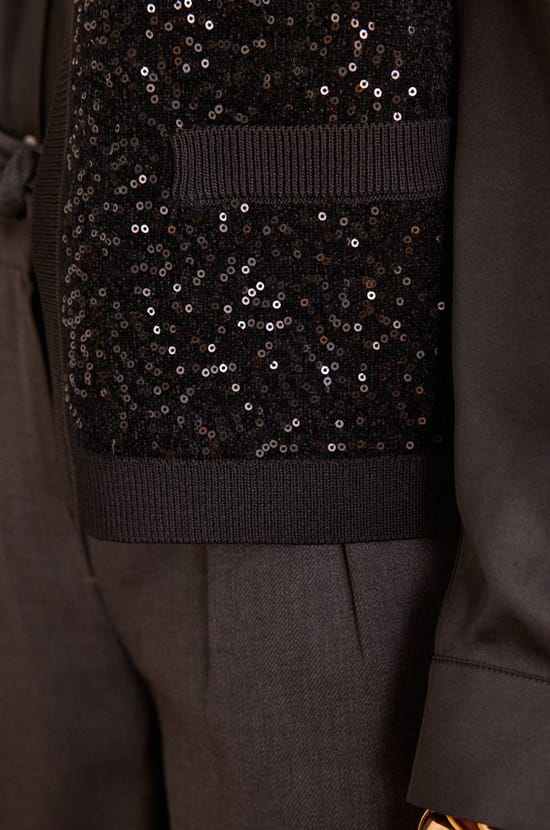 Gilet sans manches &agrave; sequins BECKA;${refinementColor}