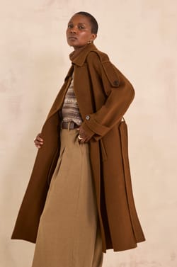 CASSANDRE long wool blend coat;${refinementColor}