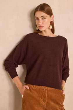 Long sleeve mixed wool sweater ALEA;${refinementColor}