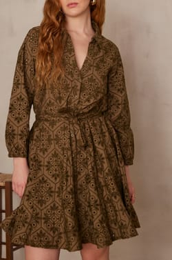 Robe LISE brod&eacute;e en coton;${refinementColor}