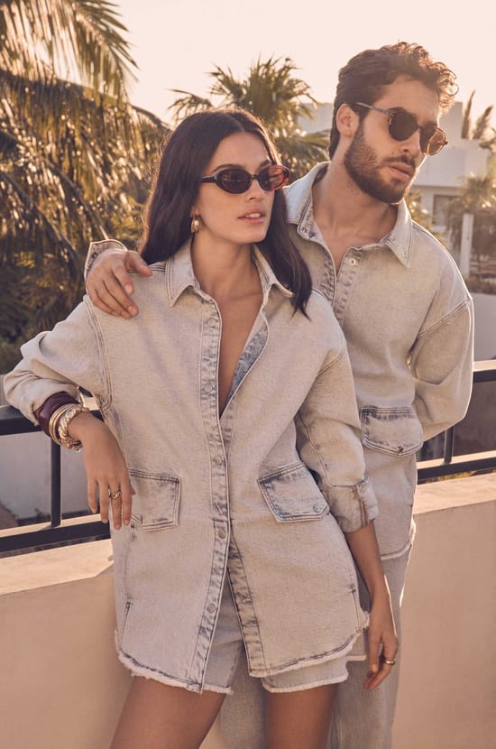 Unisex long-sleeve denim shirt ENVOUTANT;${refinementColor}