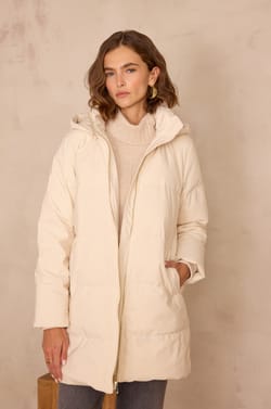 DINA mid-length puffer jacket;${refinementColor}