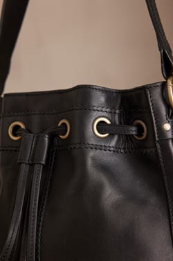 LUCIEN leather bucket bag;${refinementColor}