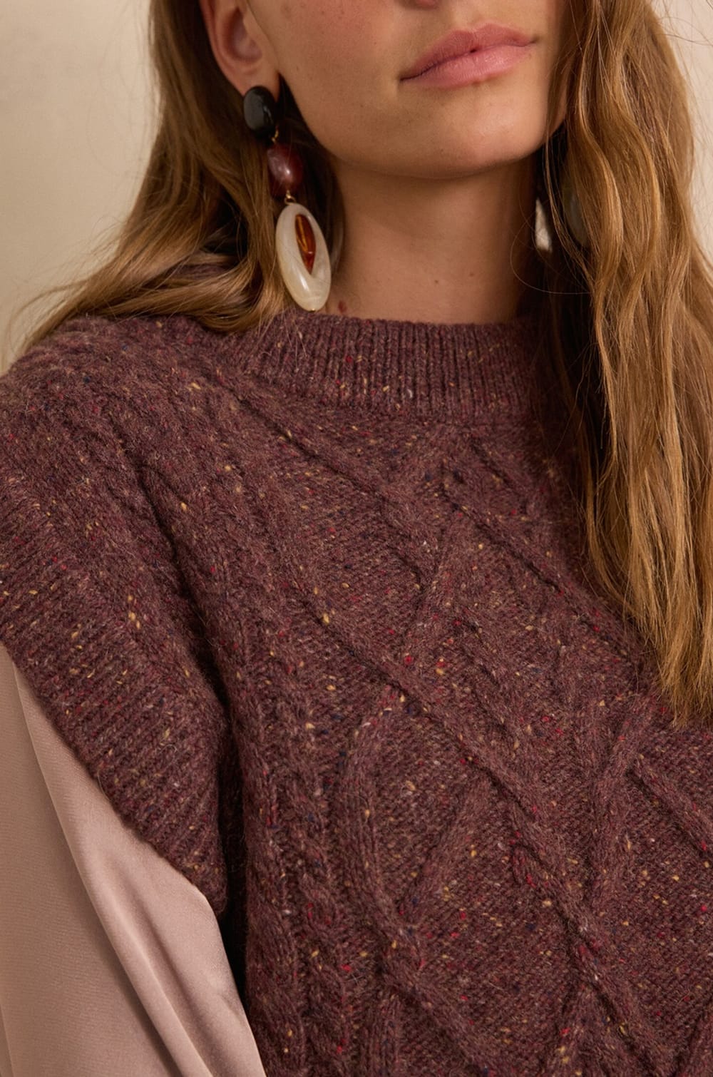 Pull sans manches BALKIS en laine;${refinementColor}