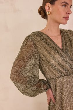 Long wrap dress BRIGHT;${refinementColor}