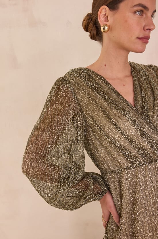 Long wrap dress BRIGHT;${refinementColor}