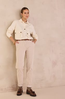 SABIL corduroy chino trousers;${refinementColor}