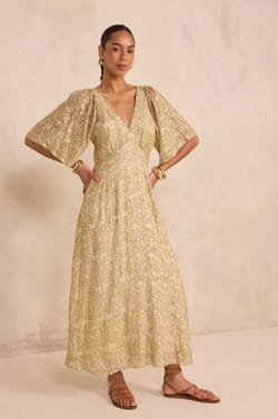 Flowy dress with shiny print BRIDGET;${refinementColor}