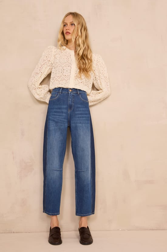 Robinson two-tone cotton balloon Jean;${refinementColor}