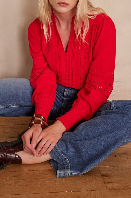 Blouse BAILA en coton;${refinementColor}