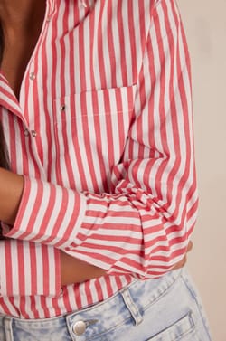 SAMY Striped Shirt;${refinementColor}