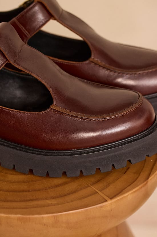 Derbys plates en cuir ORPHEE;${refinementColor}