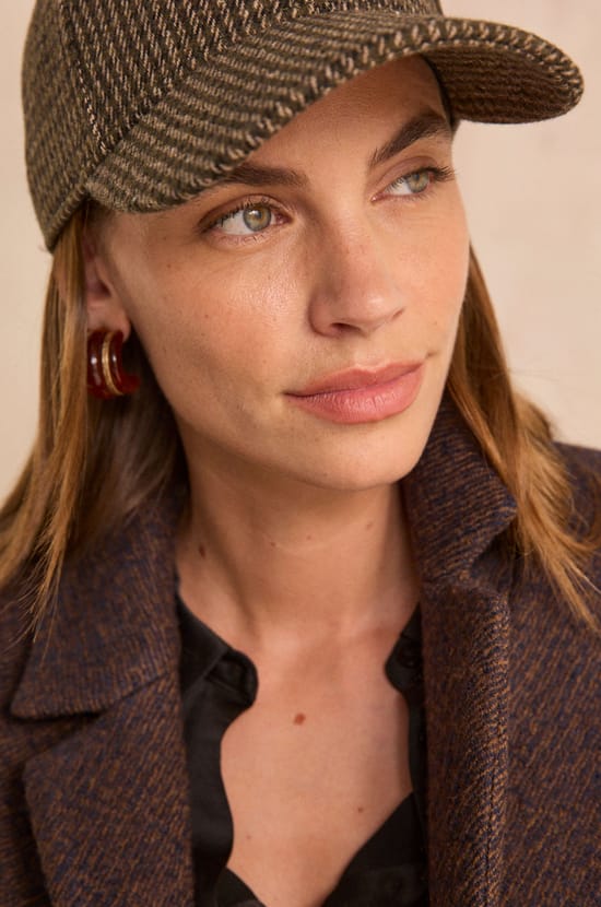Casquette &agrave; carreaux GABBY;${refinementColor}