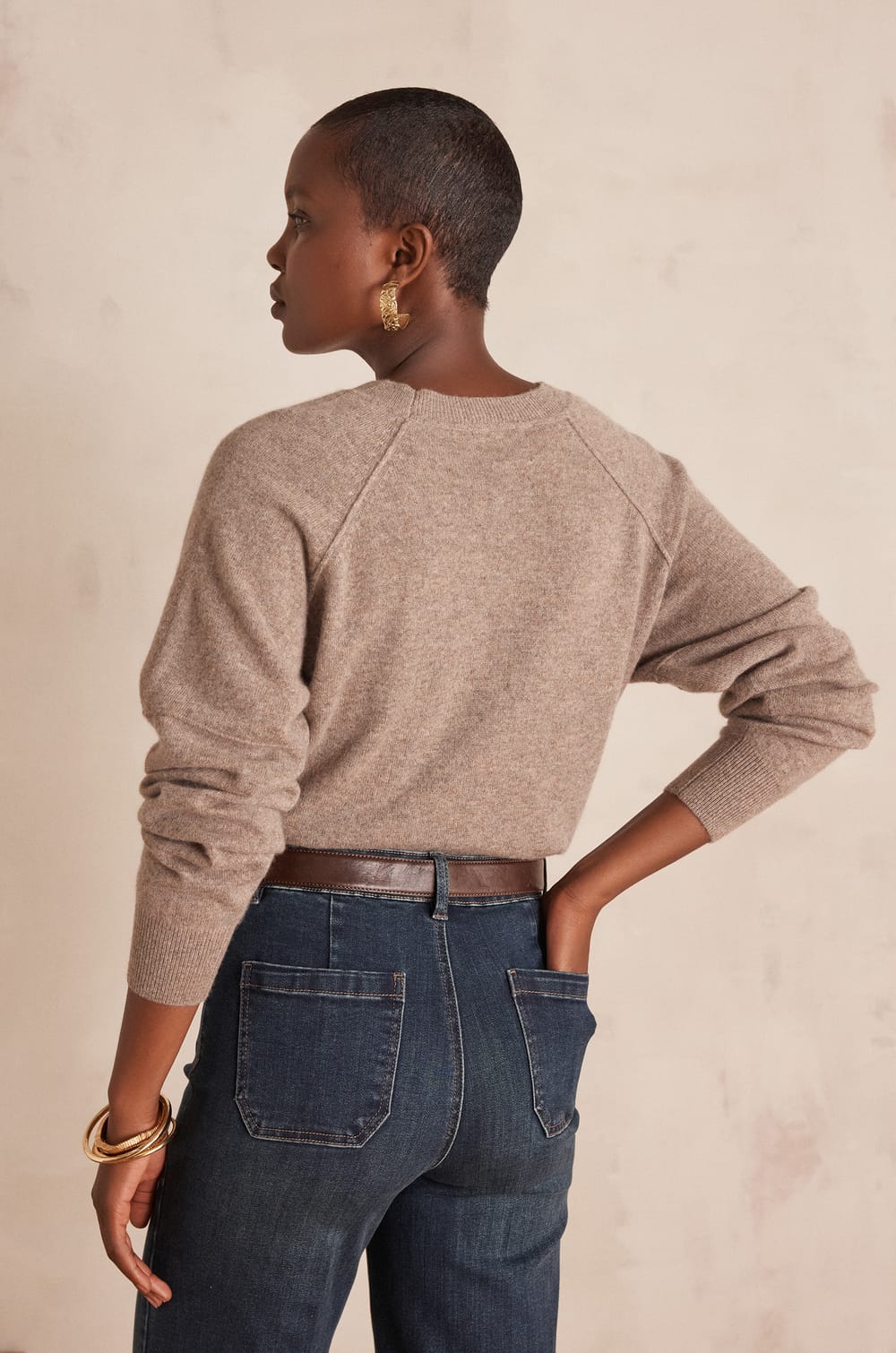 ARY jumper in 100% recycled cashmere - 2 ply;${refinementColor}
