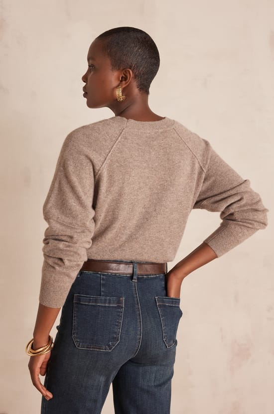 ARY jumper in 100% recycled cashmere - 2 ply;${refinementColor}