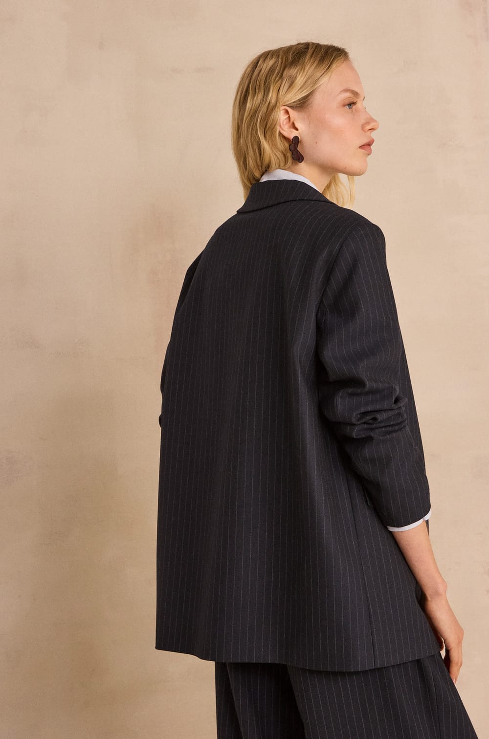 Nelia B Striped Long Sleeve Polyester Blend Jacket;${refinementColor}