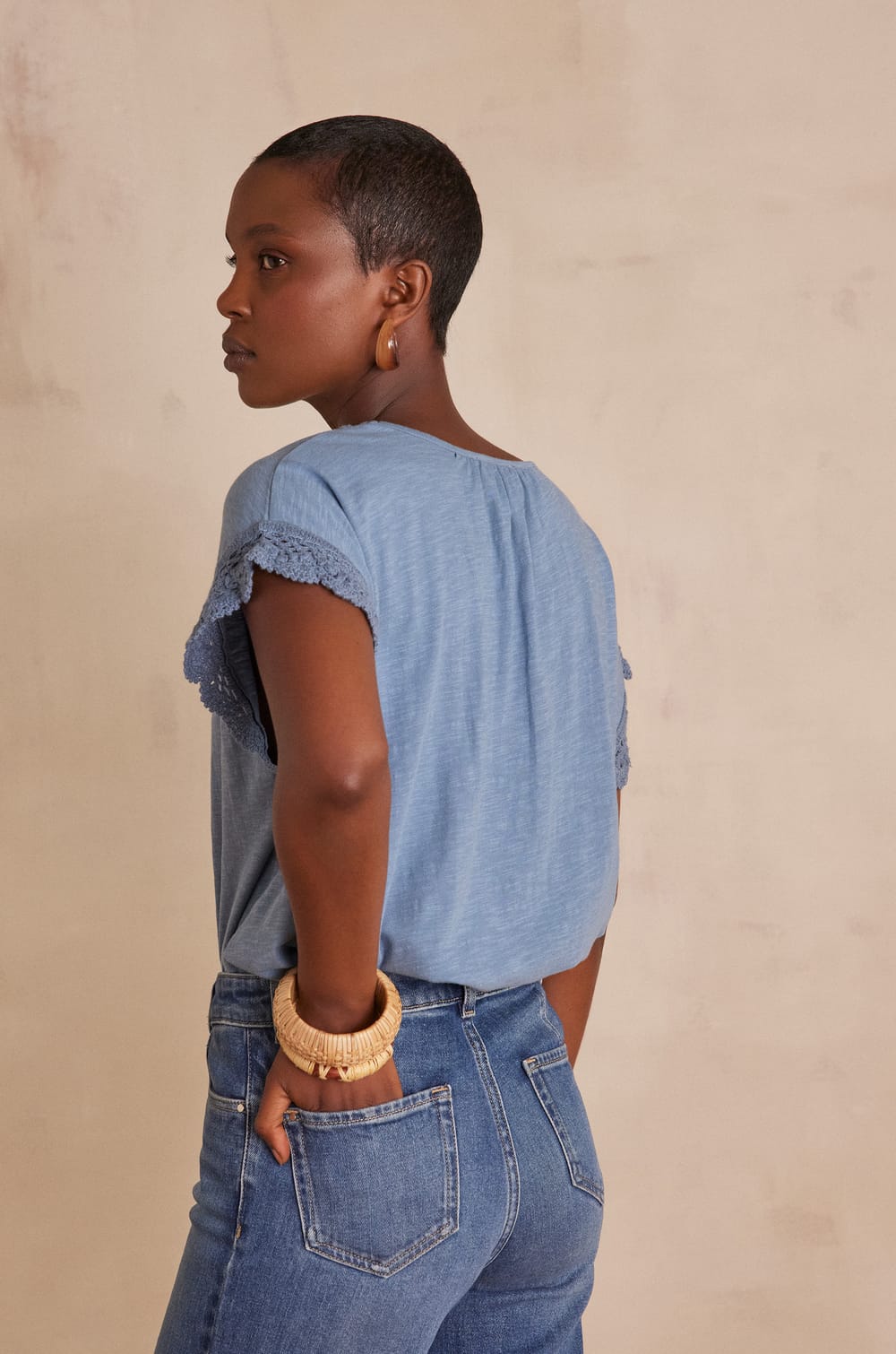 FLORIE cotton T-shirt;${refinementColor}