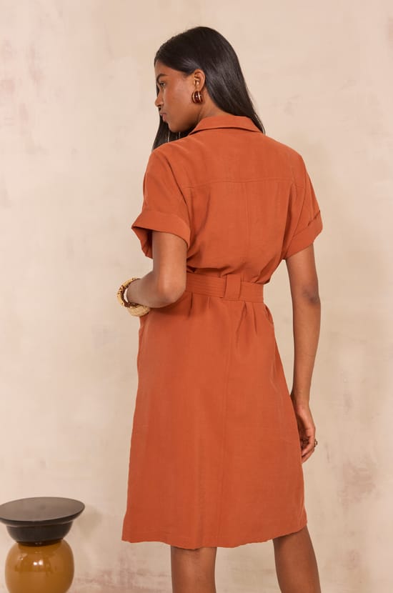 Straight shirt dress RAMA;${refinementColor}