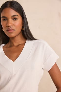 Pretty short-sleeved cotton top;${refinementColor}