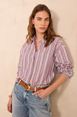 Chemisier &agrave; rayures MARILOU 100% coton;${refinementColor}