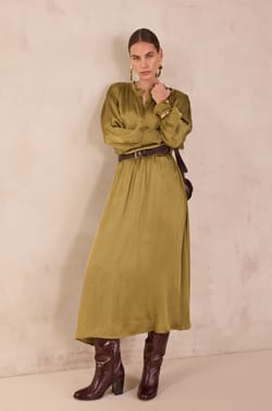 JULIANA satin long skirt;${refinementColor}