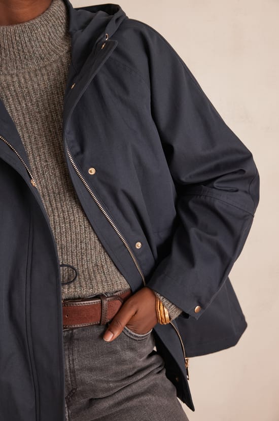 ANNETTE cotton hooded parka;${refinementColor}