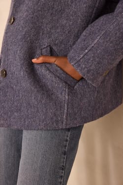 DUSTIN herringbone pattern wool blend coat;${refinementColor}