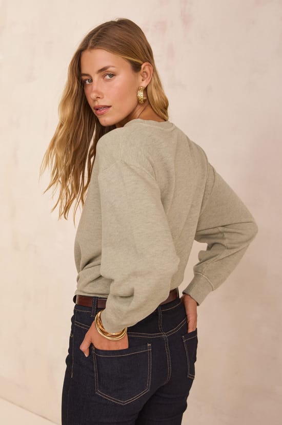 Cotton sweatshirt LESLY;${refinementColor}