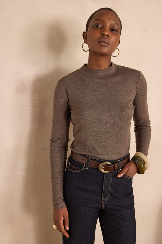 FLYNN high neck T-shirt;${refinementColor}
