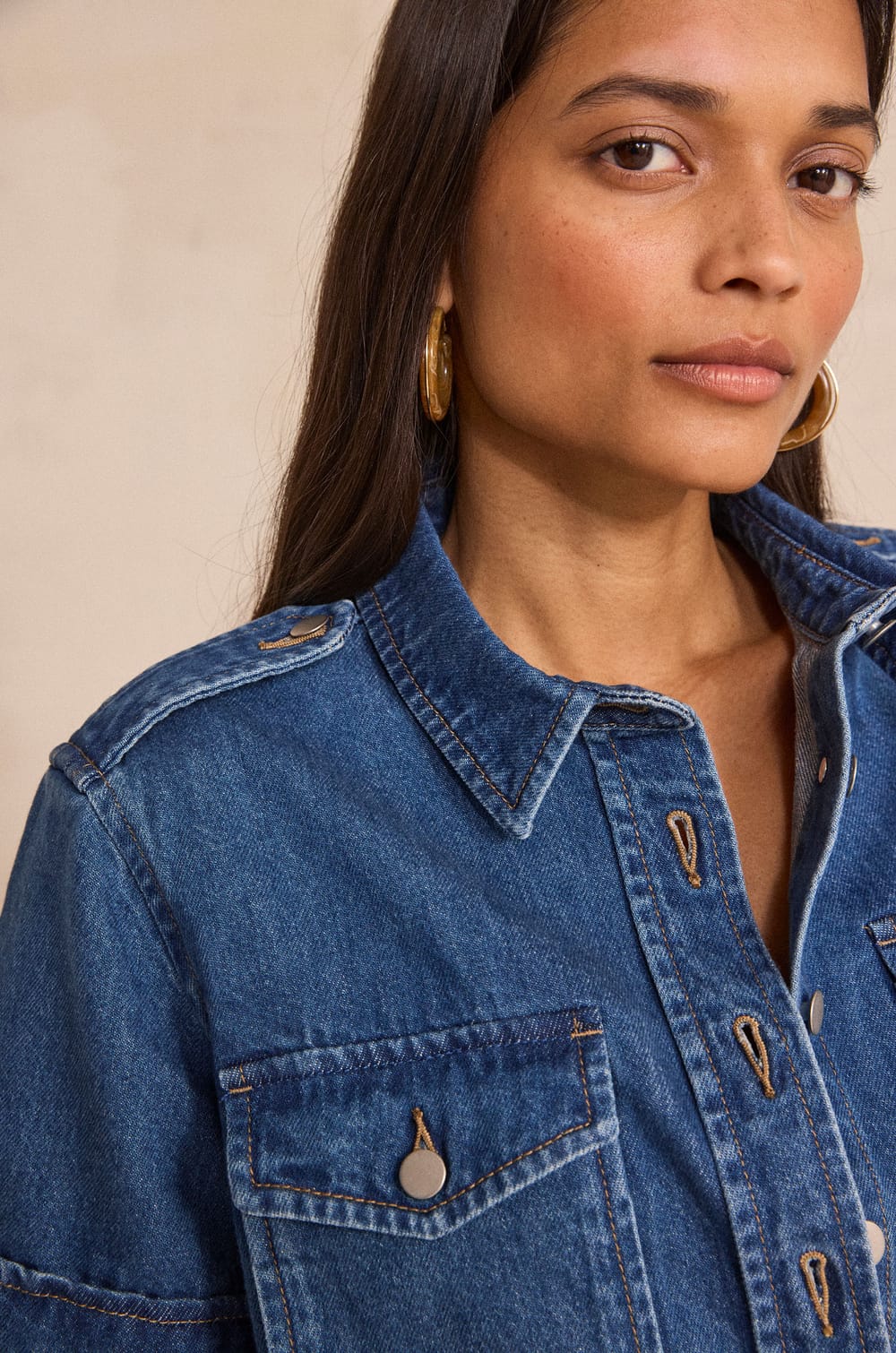 Short straight cotton dress BETSY;${refinementColor}