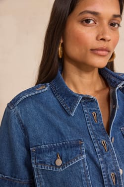 Short straight cotton dress BETSY;${refinementColor}