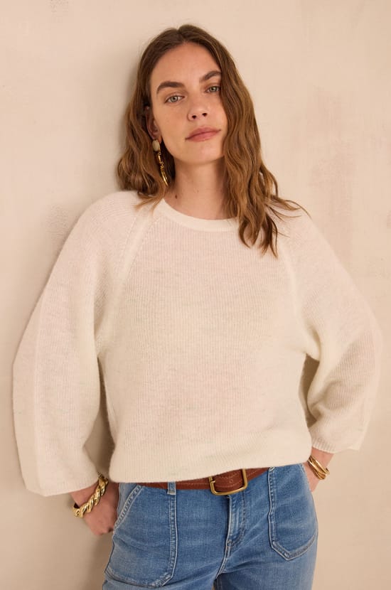 Alpaca Blend Knit Sweater PHOENIX;${refinementColor}