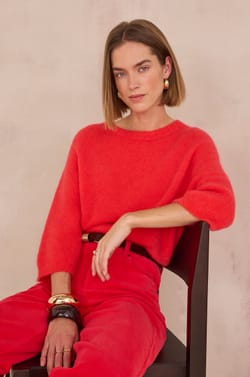 PHOEBE 3/4 sleeve jumper;${refinementColor}