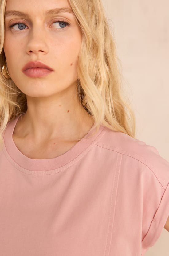 TIMEO short-sleeve cotton T-shirt;${refinementColor}