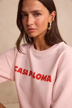 Short sleeve cotton blend sweatshirt LOMA;${refinementColor}