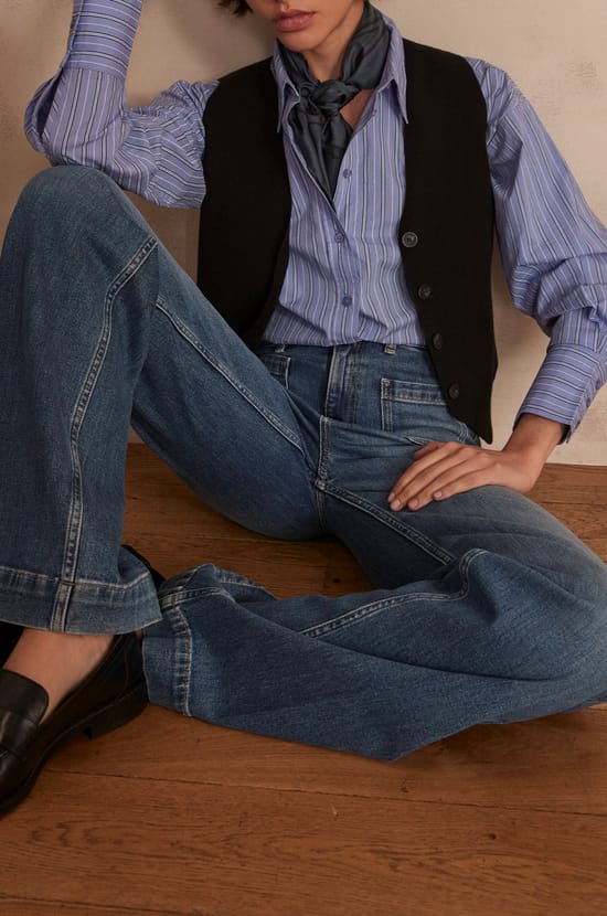 Chemise cropped PETRONILLE;${refinementColor}