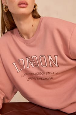 LESHOP long sleeve cotton blend sweatshirt;${refinementColor}
