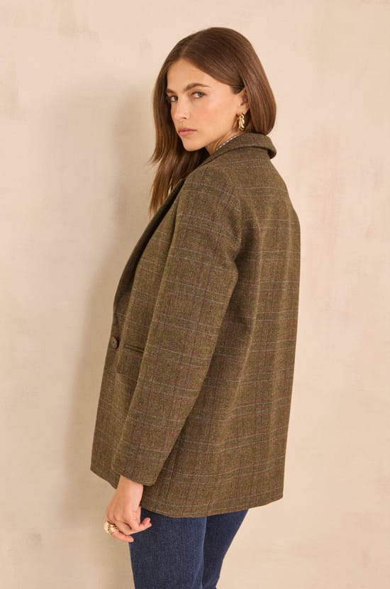NELIA wool-blend blazer;${refinementColor}