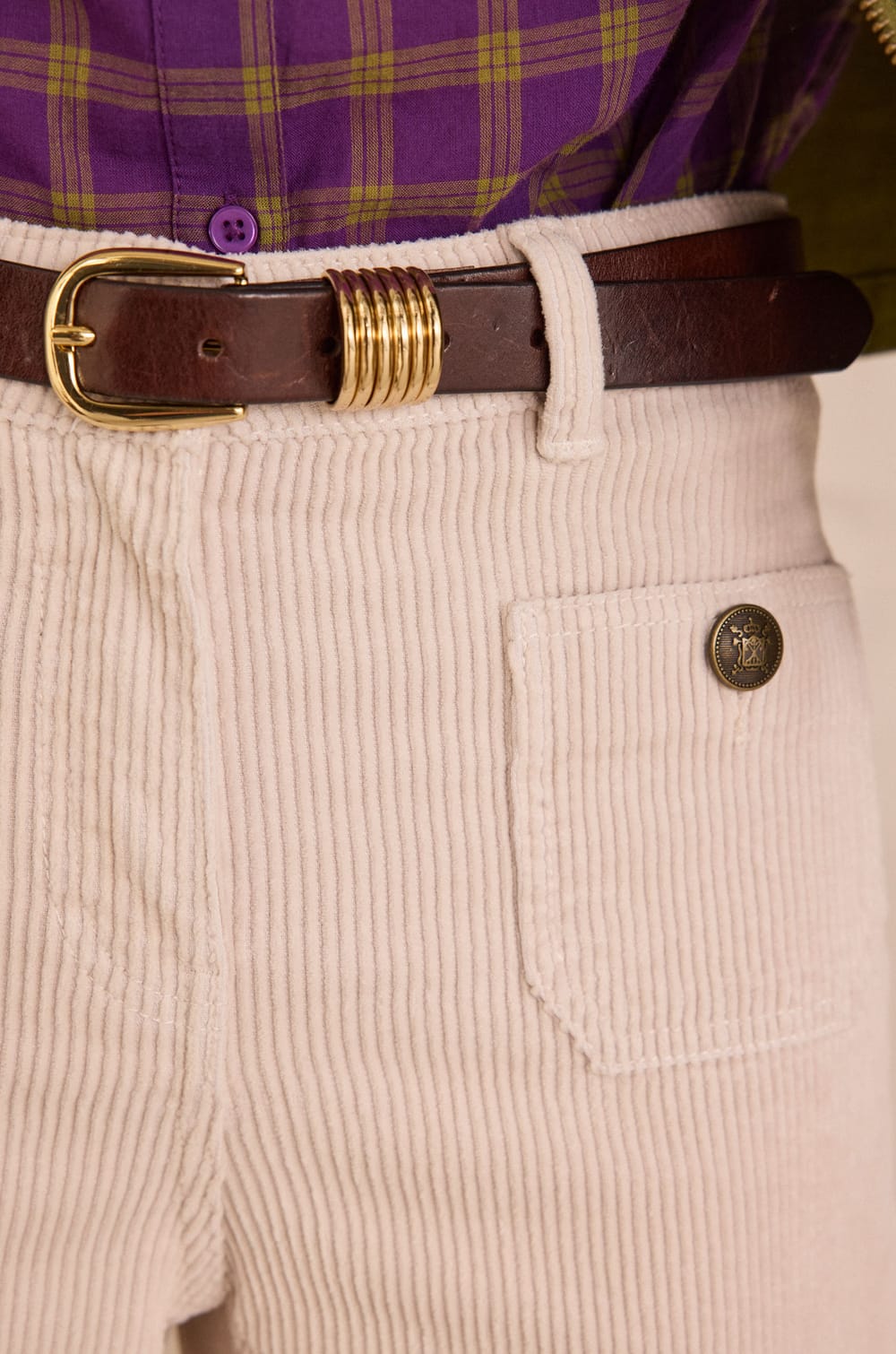 MAE wide corduroy trousers;${refinementColor}