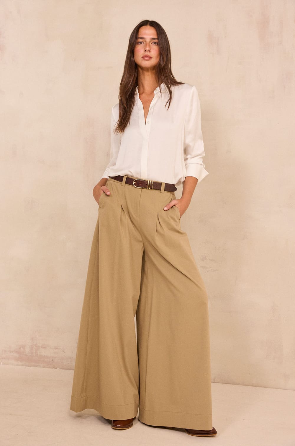 XL cotton blend pants LUCE;${refinementColor}