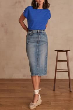 BIRDY denim skirt ;${refinementColor}