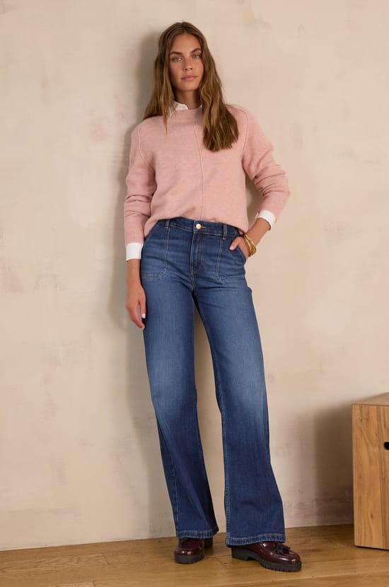 ALESS wide-leg jeans in denim;${refinementColor}